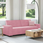vidaXL Sofa 3-osobowa, r&oacute;żowa, 180 cm, obita aksamitem | 4105033 | 8721158689429