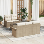 Zestaw Sof na Ogr&oacute;d ręczne 6 pcs Beż, Kremowy 55 x 55 x 37 cm Lumarko! | 3353910 VidaXL | 8721288341815