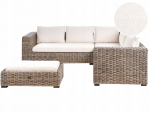 Narożnik ogrodowy z otomaną dla 5 os&oacute;b RINELLA Rattan Szary | 599367 Bel | 4069605011268