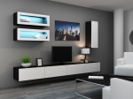 Cama Living room cabinet set VIGO 11 black/white gloss | VIGO 11 CZ/BI