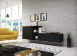 Cama living room furniture set ROCO 9 (RO1+RO3+2xRO6+2xRO5) black/black/black | ROCO9 CZ/CZ/CZ