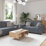 vidaXL vidaXL 3-cz. komplet wypoczynkowy z poduszkami, ciemnoszary, aksamit | 3324619 | 8721158677983