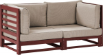 Beliani Sofa ogrodowa drewniana 2-osobowa mahoniowy brąz TRANI | 440653 Bel | 4255664853271