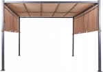 Beliani Pawilon ogrodowy LED 310 x 310 cm brązowy PARGA | 449217 Bel | 4255664858115