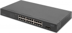 Switch Digitus Digitus 24-portowy przełącznik sieciowy Gigabit, 19-calowy, niezarządzalny, 2 porty Uplink, SFP | DN-95348-2 | 4016032492030
