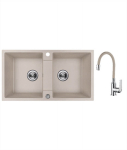 Zlewozmywak AQ.901-2003508 / AQUAFORM / MARANELLO ELASTICO / ZLEW GRANIT SZARY, 44X80CM , 2K , BATERIA ELASTYCZNA , SYFON / | 5905358226834 | 5905358226834