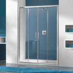 Sanplast Du&scaron;o durys į ni&scaron;ą Sanplast TX D4/TX5b 130s, profilis blizgantis sidabrinis, skaidrus stiklas W0 | 5907805324100 | 5907805324100