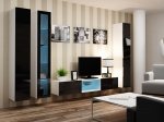 Cama Living room cabinet set VIGO 17 white/black gloss | VIGO 17 BI/CZ