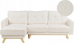Beliani Sofa narożna boucle prawostronna biała SIRO | 439652 Bel | 4255664852922