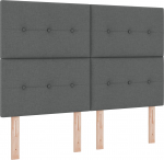 vidaXL Ł&oacute;żko sprężynowe z materacem i LED - Ciemnoszare - 160x200 cm | 3342880 | 8721288319272