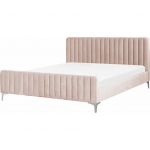 Shumee Ł&oacute;żko welurowe 180 x 200 cm r&oacute;żowe LUNAN | 260508 | 4255664835727