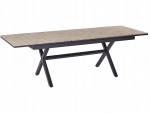 St&oacute;ł ogrodowy rozkładany aluminium 184/242 x 90 cm jasne drewno z grafitowym FANES | 517555 Bel | 4255664882035