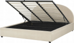 Beliani Ł&oacute;żko z pojemnikiem boucle 180 x 200 cm beżowe VAUCLUSE | 309180 Bel | 4251682276832