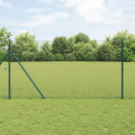 Ogrodzenie z słupkami Szary 1.4 x 50 m Stal pokryta PCV Lumarko! | 3352857 VidaXL | 8721158256898