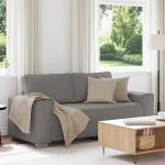 vidaXL Sofa dwuosobowa, jasnoszara, 140 cm, tkanina sztruksowa | 4105200 | 8721158691095