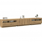 vidaXL Szafka pod TV z oświetleniem LED, dąb artisan, 260x35x40 cm | 3329168 | 8721158760623