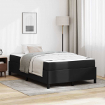 vidaXL Rama ł&oacute;żka z materacem Czarny 120 x 200 cm Sk&oacute;ra syntetyczna | 3398994 | 8721288270917