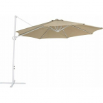 Beliani Parasol ogrodowy ⌀ 295 cm szarobeżowy z białym SAVONA II! | 326201 Bel | 4251682284370