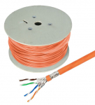 helos Cat.7 Verlegekabel AWG 23 LSZH 1000MHz CPR Dca 500m Trommel orange | 263842 | 4005938638437
