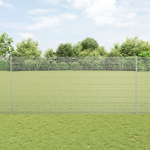 vidaXL Ogrodzenie z drutu spawanego z 44 słupami U Srebrne 1.4x50 m Stal | 3336403 | 8721158926500