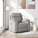 vidaXL Fotel rozkładany, szary, obity tkaniną | 4015689 | 8721158336958