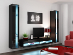 Cama Living room cabinet set VIGO NEW 3 black/black gloss | VIGO NEW3 CZ/CZ