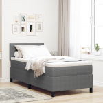 vidaXL Ł&oacute;żko sprężynowe z materacem i LED-ami szare 80x200 cm z tkaniny sztruksowej | 3337575 | 8721158294128