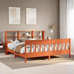 vidaXL Ł&oacute;żko bez materaca, woskowy brąz, 200x200 cm, drewno sosnowe | 3323211 | 8721158619983