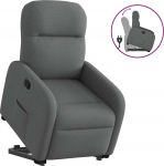 vidaXL vidaXL Podnoszony fotel rozkładany, ciemnoszary, obity tkaniną | 3302973 | 8721102959554