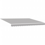 vidaXL Manualna chowana markiza jasnoszara 400x300 cm, Tkanina zastępcza do markizy na ramę 4x3 m jasnoszara | 3330643 | 8721158810021