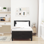 vidaXL Ł&oacute;żko z materacem Czarny 90x200 cm Aksamit | 3339148 | 8721158211958