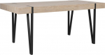 Beliani St&oacute;ł do jadalni 180 x 90 cm jasne drewno z czarnym ADENA | 168427 | 4251682217736