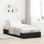 vidaXL vidaXL Rama ł&oacute;żka otomana bez materaca, czarna, 100x200 cm, tkanina | 3310856 | 8721158456434