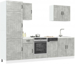 vidaXL Zestaw szafek kuchennych, Kalmar, 7-częściowy, szarość betonu | 3314775 VidaXL | 8721158503831