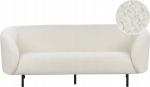 Beliani Sofa trzyosobowa boucle biało-czarna LOEN | 506793 Bel | 4255664876201