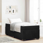 vidaXL Rama ł&oacute;żka z materacem Inny Czarny 100 x 200 cm Aksamit | 3399274 | 8721288273710