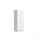 SMART (SM-07) 2 durų spinta su 2 stalčiais, balta