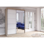 Idzczak Spinta VISTA 05 -150 cm (sonoma) Balta + Veidrodis Sonoma ąžuolas LED profilis 150
