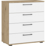 FLEX - Komoda KM-1 modulinei spintų sistemai - rankų darbo ąžuolas/balta