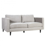 Spencer trivietė sofa, 198x86x86 cm, apmu&scaron;alas: aksomas, spalva: &scaron;viesiai pilka, kojelės tamsios plastikinės.