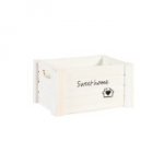 Medinė dėžė HOME&GARDEN-4, XS- 26x16xH13cm, balta