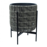 PINTAS vazonas su pagrindu 38x38xA49cm, pilkas