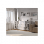 I&scaron;manioji komoda su stalčiais, balta (SM-37)