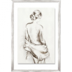 Paveikslas su rėmu, 50x70 cm, moteris su &scaron;aliku 1