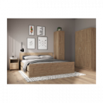 SAMRT lova (120 cm) sonoma ąžuolo spalvos (be stalčiaus)