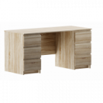 &bdquo;Cosmo&ldquo; kompiuterio stalas su 6 stalčiais, Sonoma ąžuolo spalvos (COS-04)