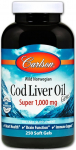 Wild Norwegian &ndash; Cod liver oil gems, 1000mg &ndash; 250 softgels
