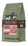 Quattro all breed adult sausas begrūdis hipoalerginis maistas &scaron;unims su la&scaron;i&scaron;a ir kriliu : Sauso maisto pakuotės - 12 kg