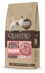 Quattro Small Breed Adult sausas begrūdis hipoalergenis maistas &scaron;unims su la&scaron;i&scaron;a ir kriliu : Sauso maisto pakuotės - 7kg