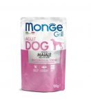Monge Grill Dog Pouches konservai su kiauliena &scaron;unims, 12 x 100 g : Kiekis - 1 vnt.